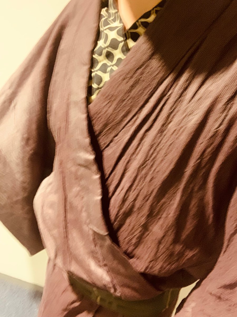 暑くて麻の着物出したわ 