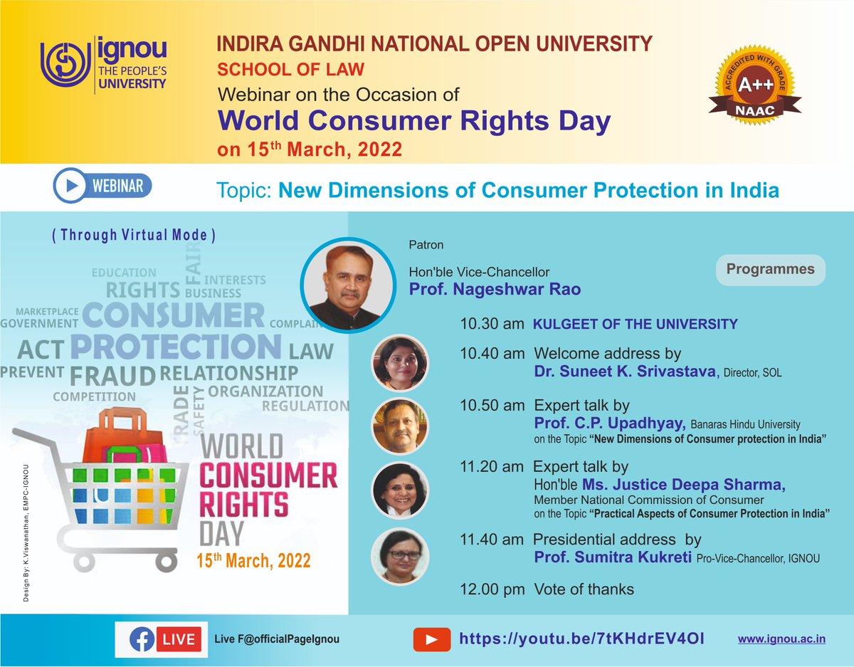 Webinar on the Occasion of World Consumer Rights Day