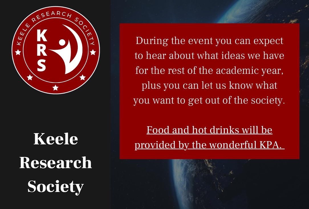 Keele Research Society (KRS) tweet media
