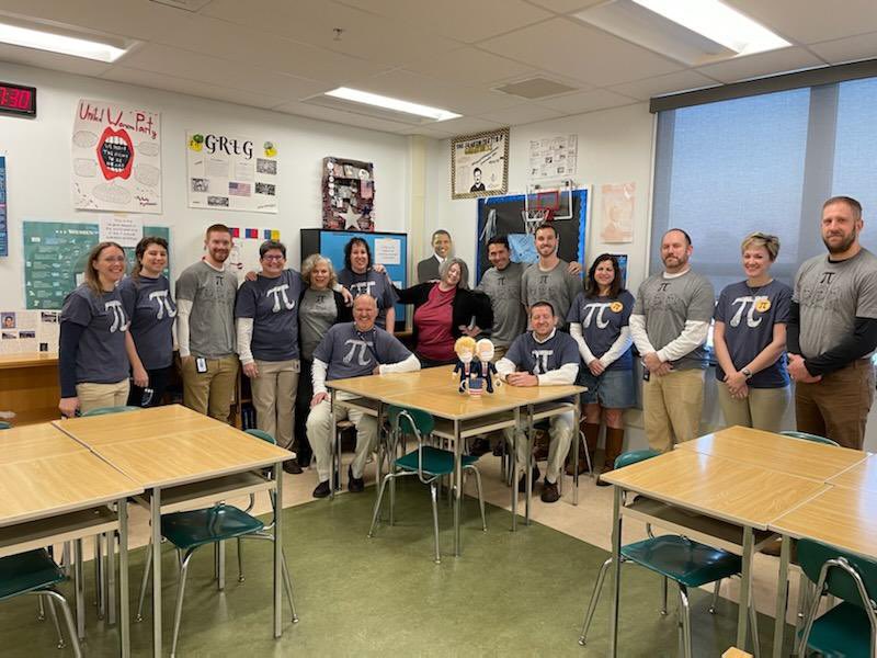 BrianSelman2's tweet photo. Happy Pi Day from the social studies and math departments! #wyproud https://t.co/4aHJu5urh9