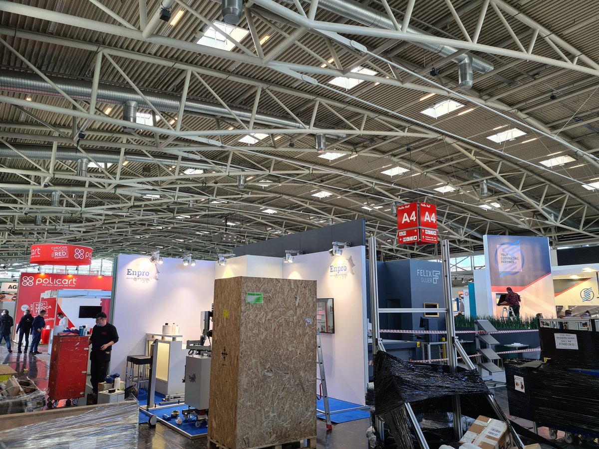 CCE_Intl's tweet photo. Wondering what the halls look like before the #exhibition kicks off? 🤔

We give you a sneak peek 👀 of the venue as #CCEInternational exhibitors ➡️ https://t.co/bZVnjyplhp and contractors approach the end of the build-up 🏗️ https://t.co/3VnpfYMYlg