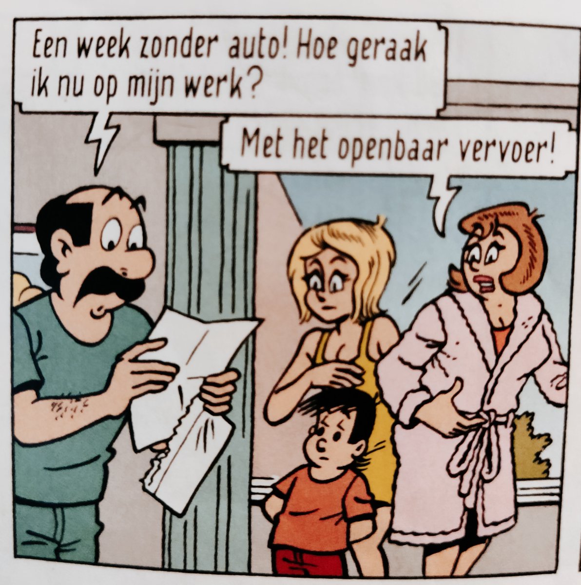 Een week zonder auto?! => wanneer #autoafhankelijkheid er al met de paplepel wordt ingegeven...
Uit de #Kiekeboe strip 'Een dagje Dédé' (nr. 133)