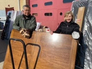 Volunteer Spotlight: Abby and Henry Watanabe...
Abby (14 yr volunteer) and Henry(6 yr volunteer) together supervise the Furniture Sharehouse 6,500 sq ft warehouse and ensure a seamless flow of furniture moving, batching and organizing as it comes in and then out to clients’ homes