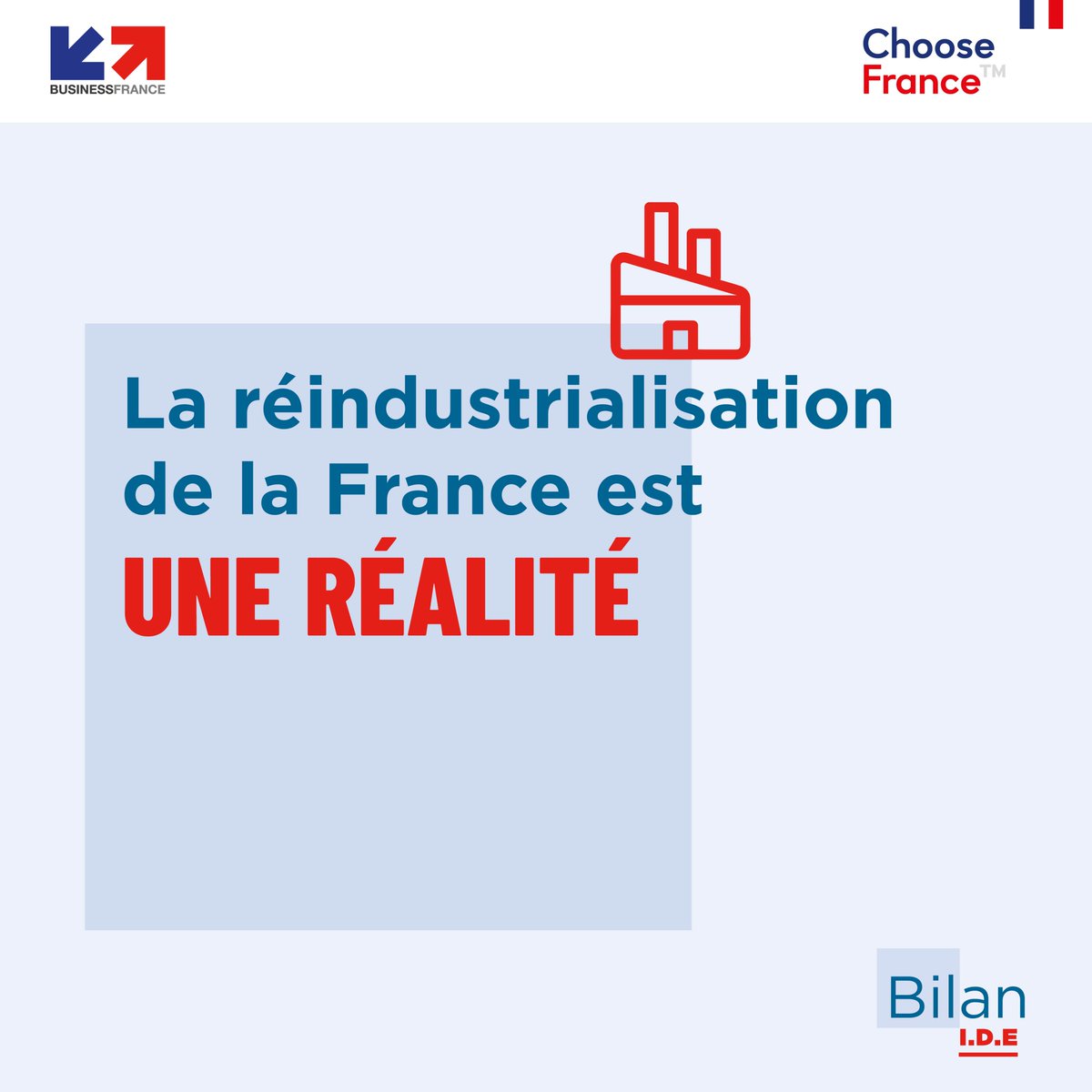 businessfrance's tweet photo. #Thread | 🔴 Publication du Bilan 2021 de l'investissement international créateur d'emplois.

👉 La réindustrialisation de la France est une réalité ! Pour plus d'informations et pour télécharger le document, rendez-vous sur https://t.co/7iIeykwsgW

#BilanIDE
#Industrie https://t.co/oUXDgTfdwL