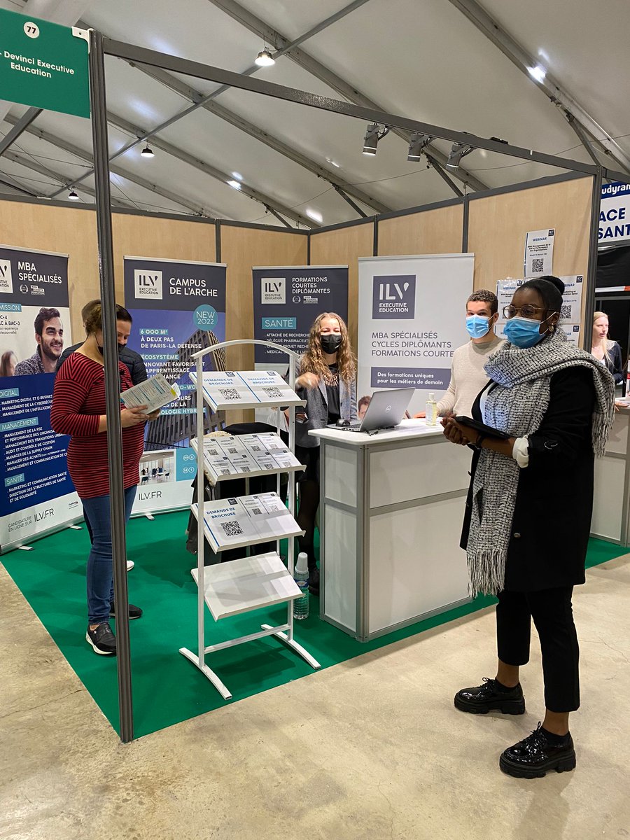 DevinciExec's tweet photo. #SALON // L'équipe ILV Education Education était présente samedi 12 mars sur le Salon #Studyrama des #Masters, Ms et #MBA, qui s'est déroulé à Paris !
Retour en images sur l'#événement.

#executiveeducation #formations #InsideILV https://t.co/BWsnwiWFqR