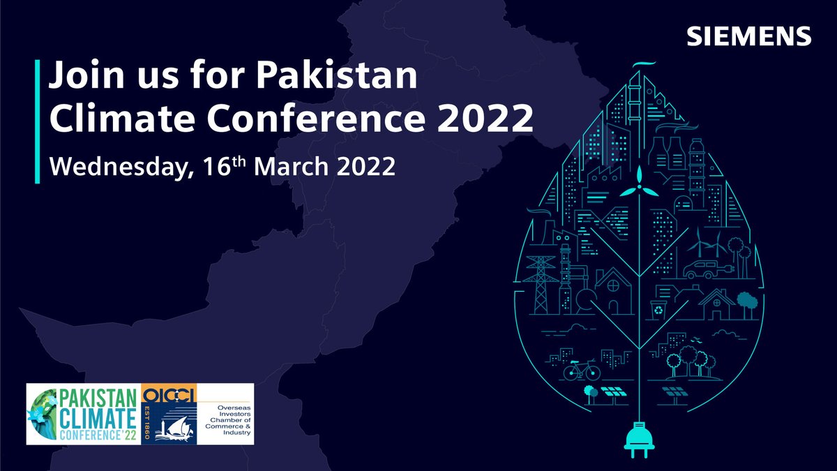 siemens_me's tweet photo. 🌱 Paving the way for a green future in Pakistan! Join us for the @oicci_pakistan Climate Conference 2022, where we are excited to showcase our innovative solutions for a sustainable future. https://t.co/GFPWKkqEPL https://t.co/vR3ZV6w8Vr
