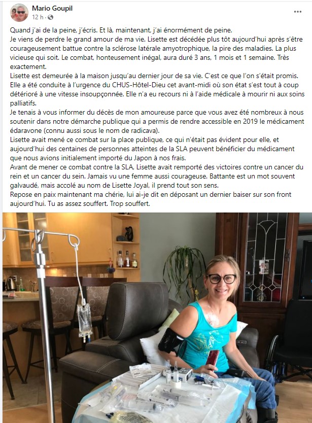 2 membres de la #teamSLA sont devenus "invisibles" dans les dernières heures
Sympathies aux proches 😇 RIP 

3000 personnes au Canada ont la SLA (600 au Qc)
1000 nouveaux cas par année
(200 au Qc)
1000 décès par année
(200 au Qc)
#VaincreLaSLA
pour un don 
facebook.com/donate/6534270…