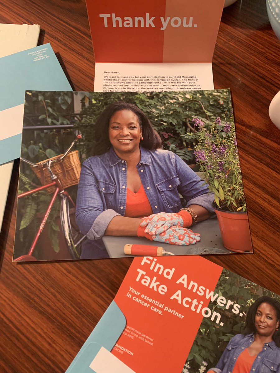 karensclubnyc1's tweet photo. Aww ..excited this weekend to get a final version of the #art from the client with a thank you note❗️ #realpatient #stories This part of advocacy is actually fun to #model & get paid 👏🏾Our voices are #valueable #genomics #bcsm #options #boldmessaging #tnbc https://t.co/xgW7Wkh1za