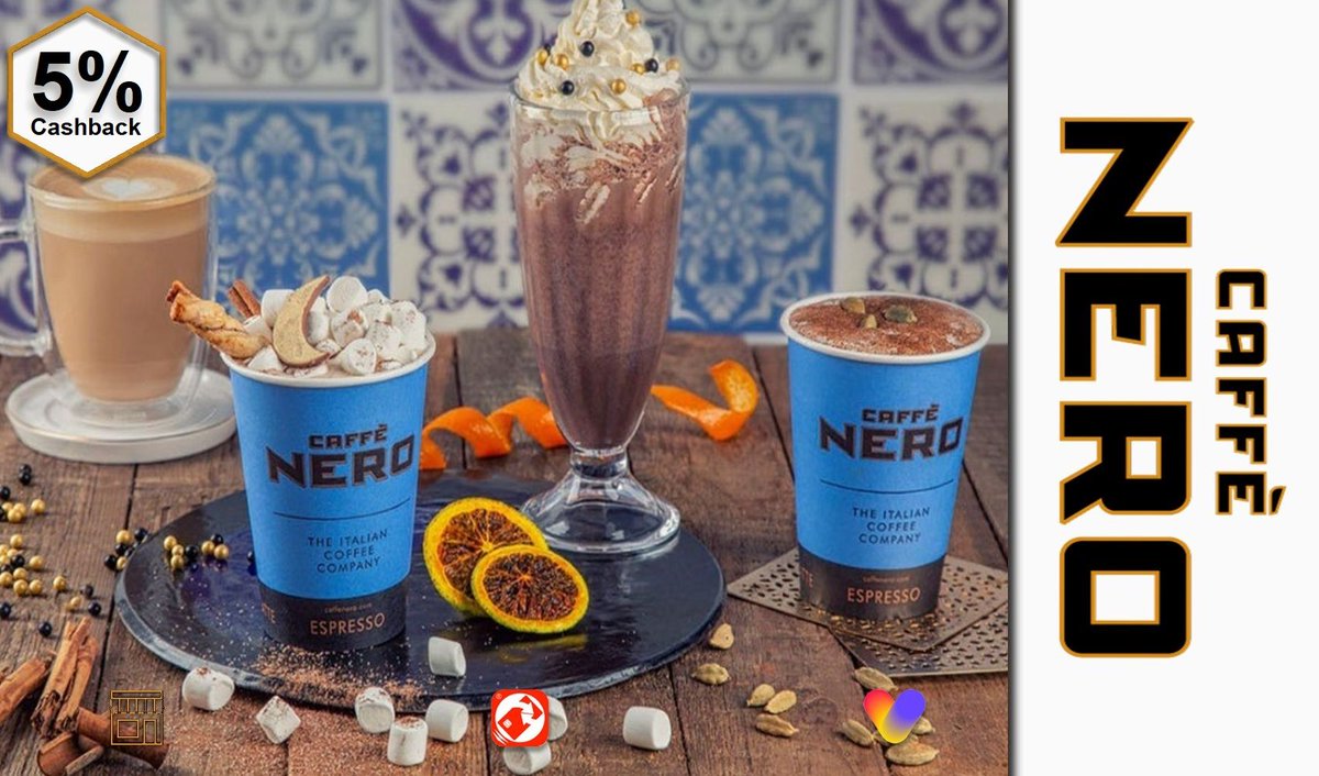 5% Cashback In-Store at Caffe Nero! Award Winning Italian Coffee! ☕️🍪🥪🍲🍵 cashbackapp.com