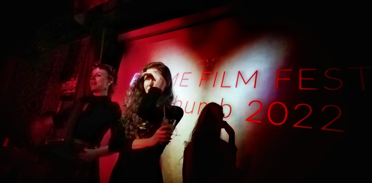 HDorotheaFilm's tweet photo. That was fun! Thank you for all the amazing filmmakers and my collaborator Megan Garrett-Jones for such a great evening at the Femme Film Festival. Thank you @JerwoodArts for the funding towards our project and film #vanishingwomen https://t.co/a1J7hzIshW