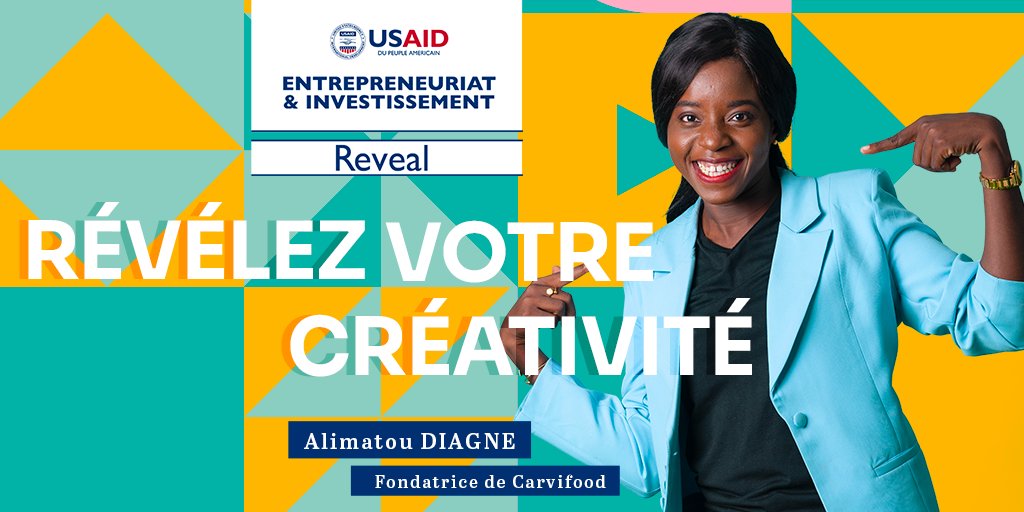 Pour être accompagné et voir votre projet se
concrétiser, faites comme Alimatou et venez
révéler votre créativité !
Une seule date à retenir : le jeudi 17 mars à 14h au Musée des Civilisations Noires.
Venez tenter votre chance : bit.ly/34DLVnm! 
 #USAID4Entrepreneurs