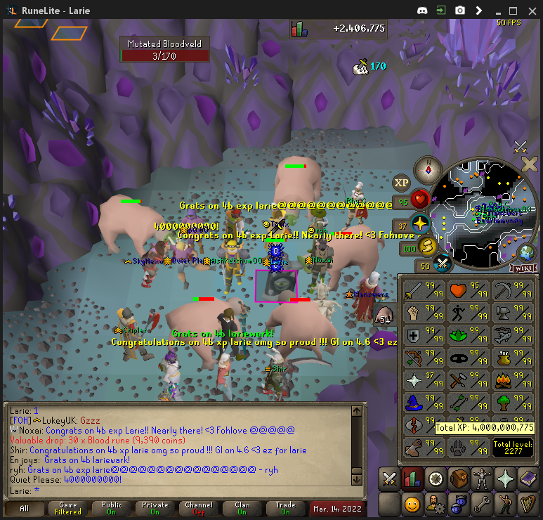 larieosrs's tweet image. 4 Billion Xp @FOHClan