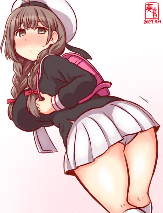 「提督殿。この艤装が気になるご様子。
 …ご覧になりますか?」

#艦これ版深夜の真剣お絵描き60分一本勝負
#艦これ版真剣お絵描き60分一本勝負_20220314
#神州丸 