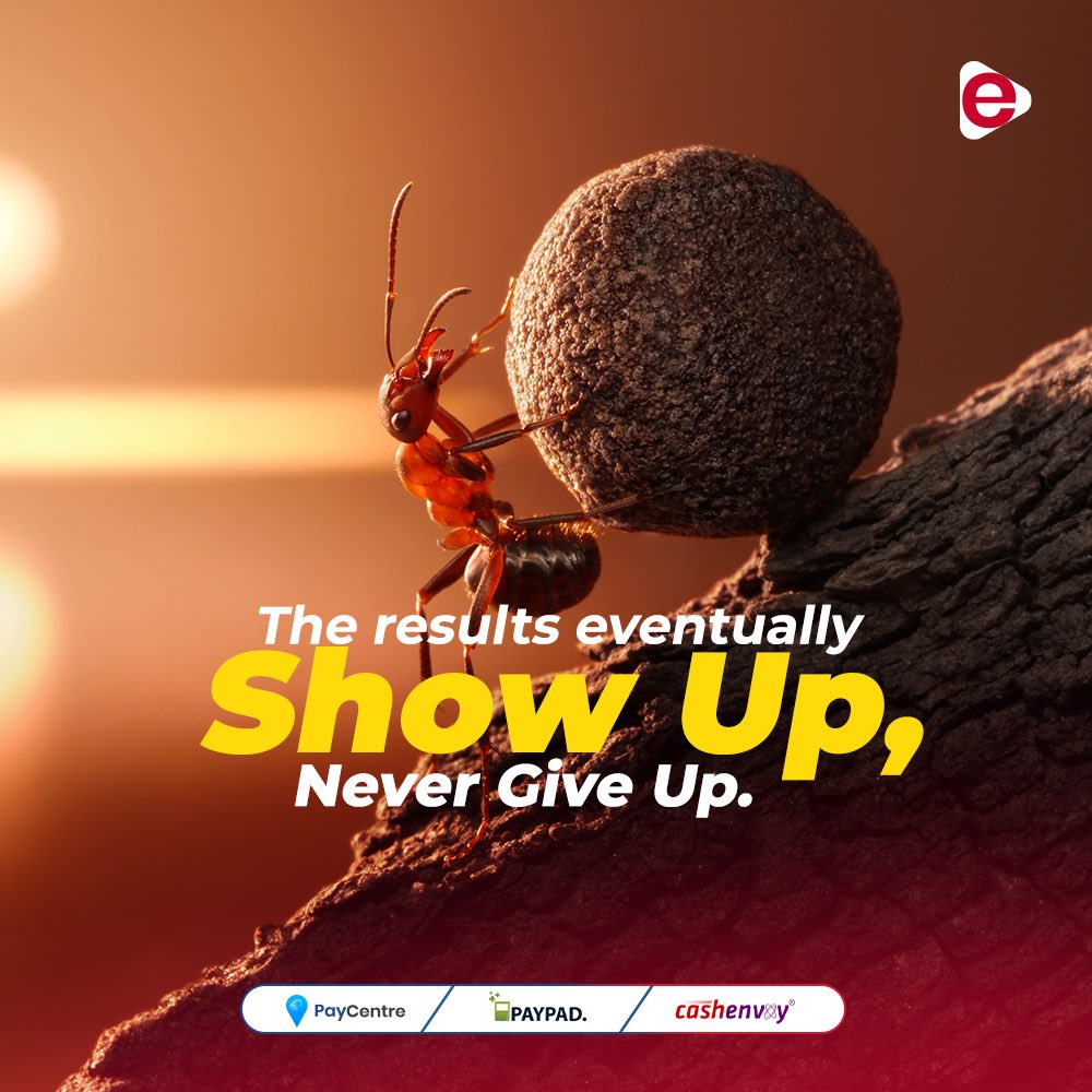 e_settlement's tweet photo. Are things not going as planned? Here is a reminder to stay positive and not give up, the results will eventually show up. Happy New Week 

#MondayMotivation #FinTech #ESettlement https://t.co/HWlfrIsJop