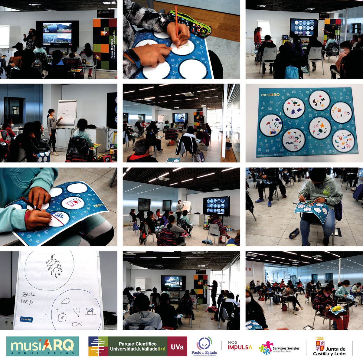 musiarq's tweet photo. Taller con 6º Primaria del @ceipmartingaite de Salamanca.
Convenio de colaboración entre @PC_UVa y la Gerencia de Servicios Sociales de @jcyl para el fomento de vocaciones científicas y tecnológicas #STEAM en Centros de Ed. Infantil y Primaria de Castilla y León.
#musiARQ212 https://t.co/s2cNJRvRP5