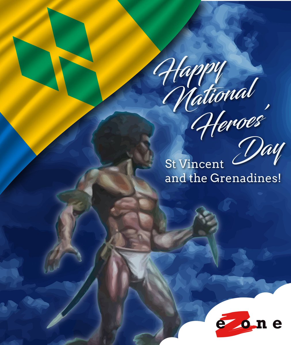 EZoneLimited's tweet photo. Today, National Heroes in St Vincent and the Grenadines are celebrated for their contributions to the growth and development of the country.
Most notably Chief Joseph Chatoyer who led the nation in preventing the Europeans from colonizing the islands. 

#eZone #SVG https://t.co/pudP65Trf5