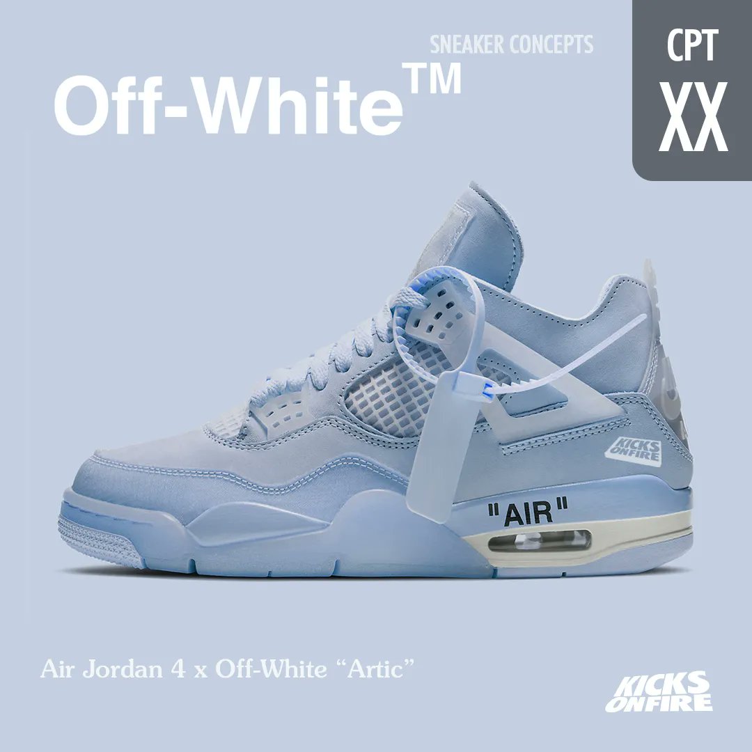 KicksOnFire on X: SNEAKER CONCEPTS: Air Jordan 4 x Off-White “Artic” ❄️   / X