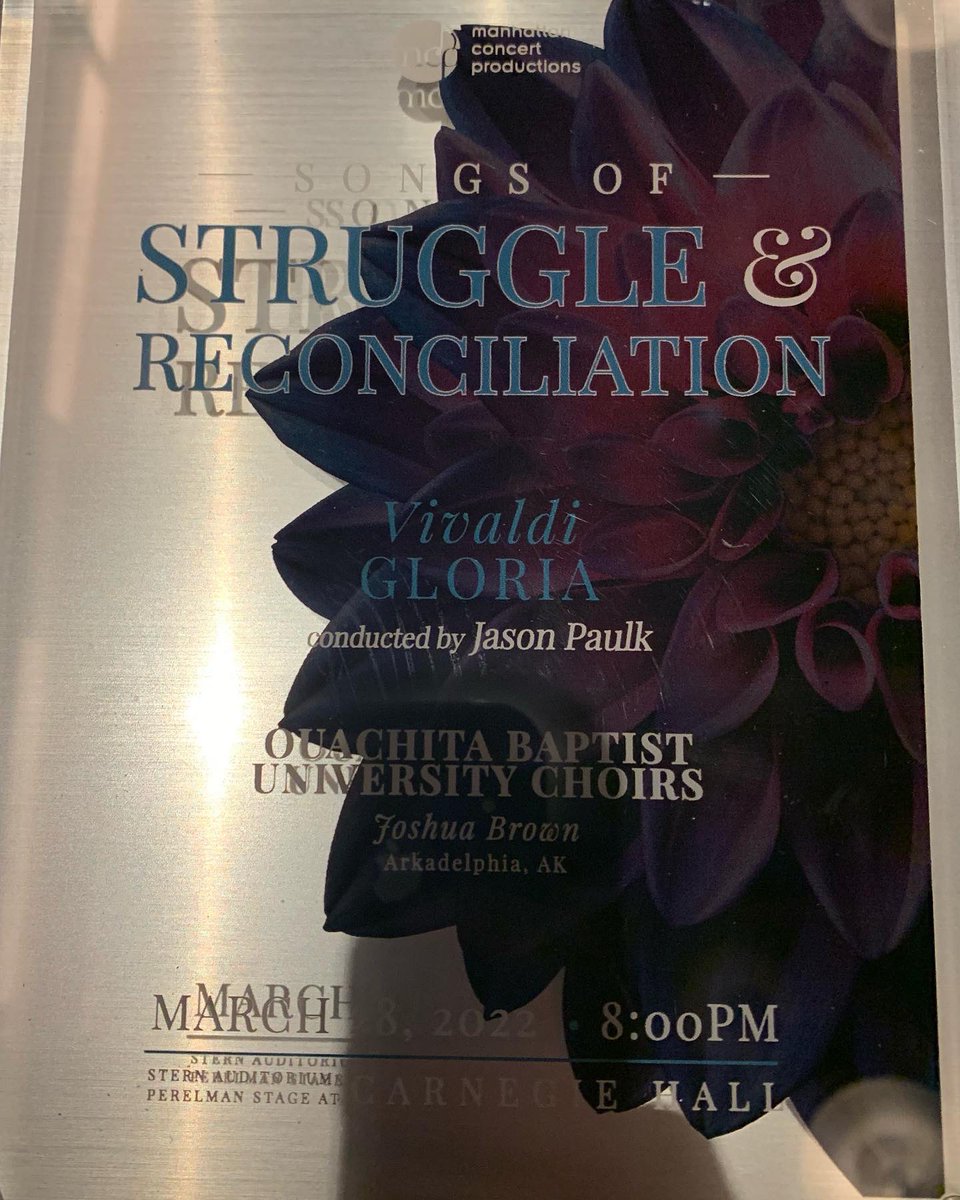 Congrats to the Ouachita Choir Students who performed in Carnegie Hall tonight!  We are proud of you!