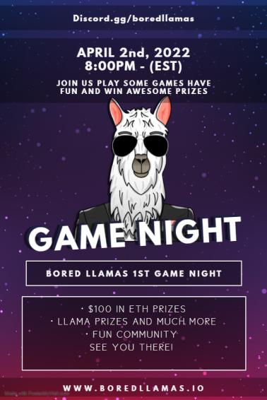 ChapoETH's tweet photo. 🚨GIVEAWAY!!🚨

Bored Llamas is GIVING AWAY $200 in ETH and a FREE LLAMA MINT!! 🦙🔥

How to enter: 
❤️Like &amp; RT
✅Follow @boredllamas_
👯‍♀️Tag a friend! 💯

Check out the Discord! 
https://t.co/Haa7DyDJqh

⭐️Winner announced in 48hrs!⭐️ https://t.co/F5f69vQqP4