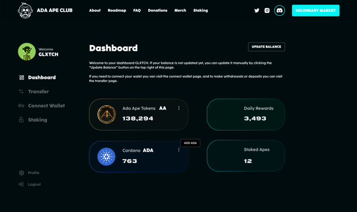 Samurai_Broly's tweet photo. @AdaApeClub delivering on their roadmap. They just released a glimpse of the website staking UI and it's just around the corner!
Sweep those season 1 & 2 Apes now and secure your apes. If you have any questions swing by the Discord as all apes are happy to help πππ° https://t.co/FLHLpdIbO4