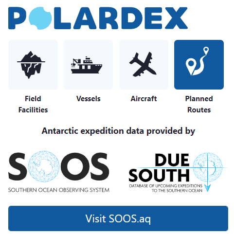 TODAY! Introducing Polardex! Get a sneak-peek at the ASSW 2022 session organized by <a href="/EuPolarBoard/">European Polar Board (EPB)</a>  today (29th) at 16 GMT+2!

The soon-to-be-launched platform for polar infrastructure planning is the new home for SOOS Due South. 

Register online for free: bit.ly/3LkDI7d