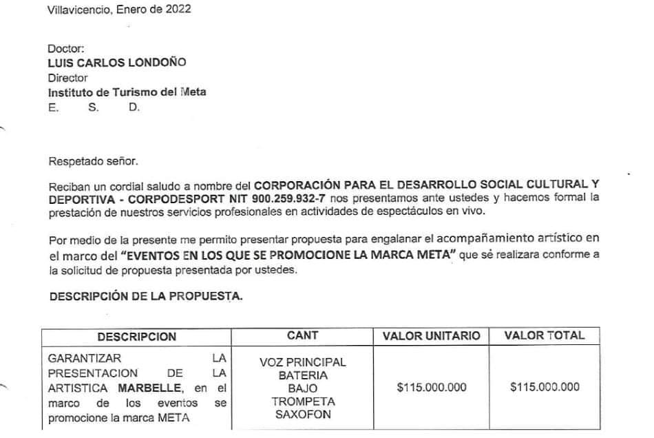 SinCensuraCol's tweet photo. Vieron lo q le está pagando el gobernador del Meta a Marbell por atacar a @FranciaMarquezM y a @petrogustavo 
Simulan contratos para servir de bodegas. https://t.co/v6qWslbmOT