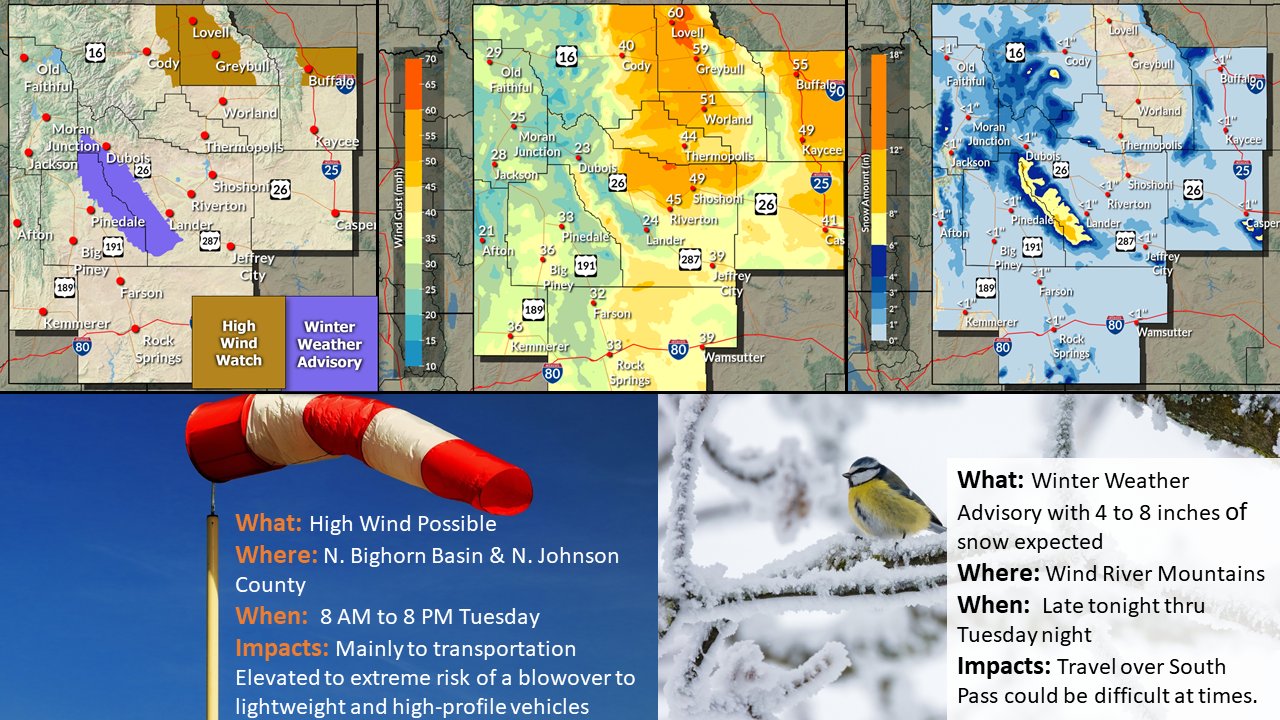 NWS Riverton on Twitter "Winter Weather Advisory for the Wind River