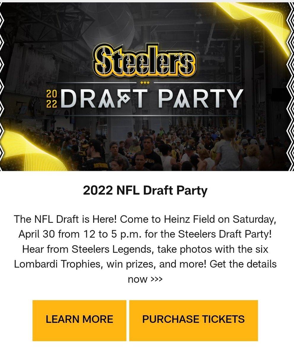 ecscjsno's tweet photo. IT'S OFFICIAL... FAN BLTIZ/STEELERS DRAFT PARTY HAS RETURNED... See you all in Pittsburgh!!! #SteelerNation #ECSCJSNO https://t.co/nSbIumWefa