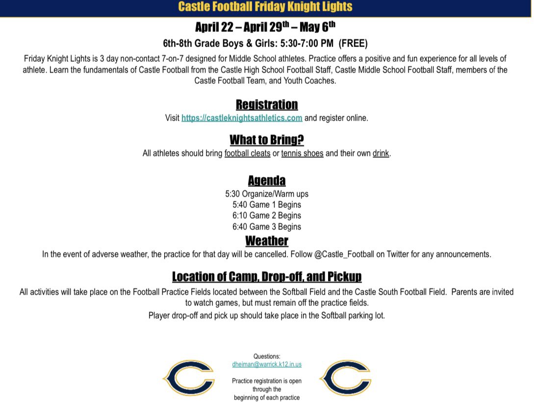 Castle Knights Football tweet media