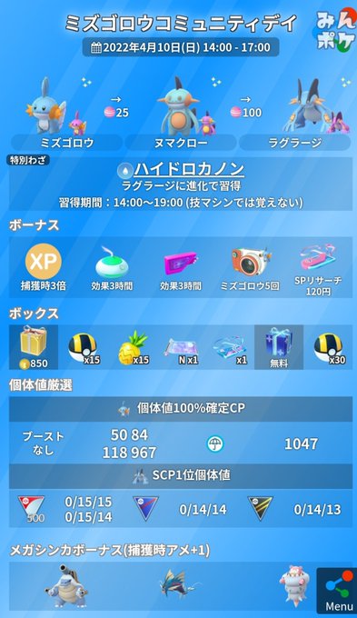 ポケモンgo ミズゴロウ がコミュニティ デイ 復刻 で大量発生 復刻待ちユーザー大喜び まとめダネ