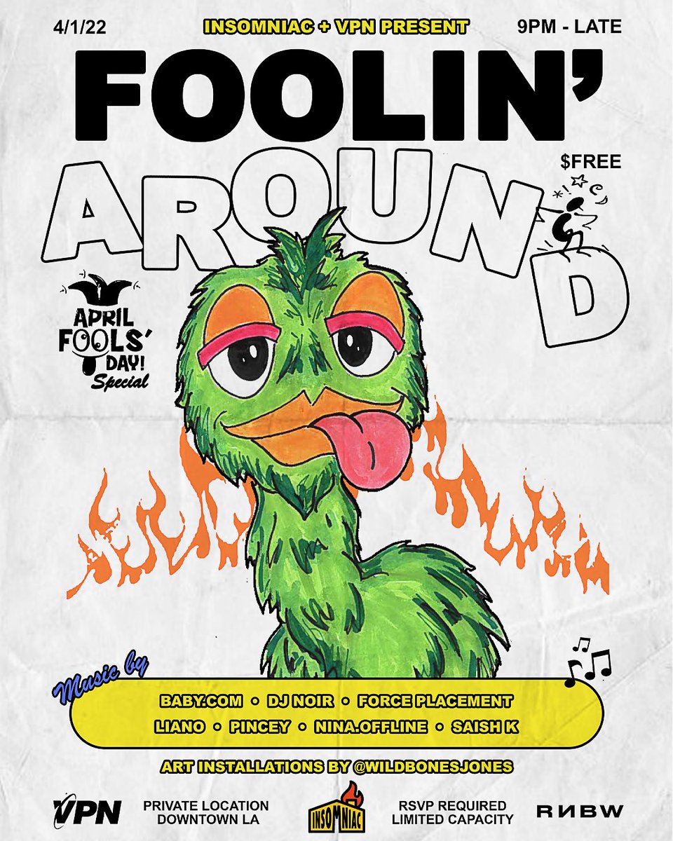 INSOMNIAC X VPN This FRIDAY for a super fun, free and immersive all nighter in DTLA - RSVP for the location release! 🚀bit.ly/35h8Sgi