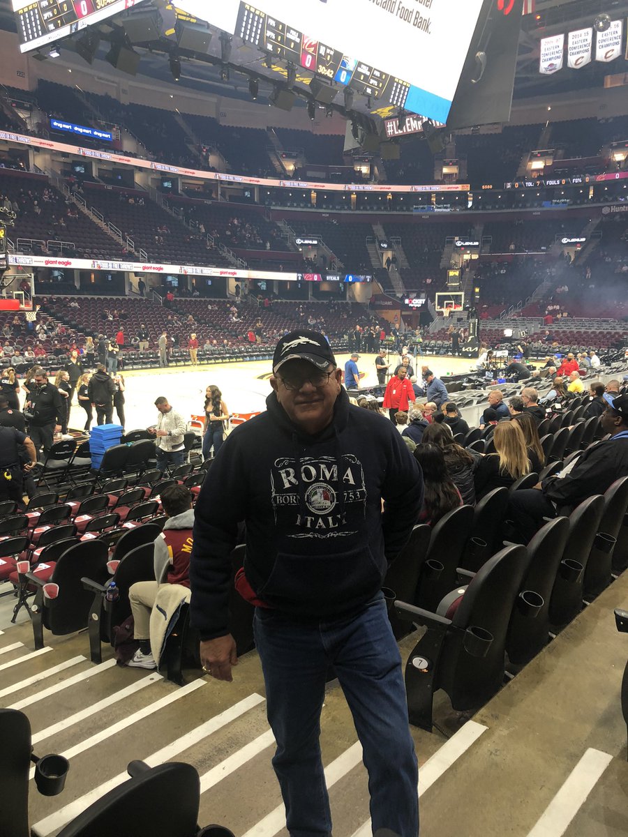 robingriz's tweet photo. @cavs celebrating my Dads 70th birthday. Let’s bring him home a win #LetEmKnow https://t.co/nX9vH7Miep