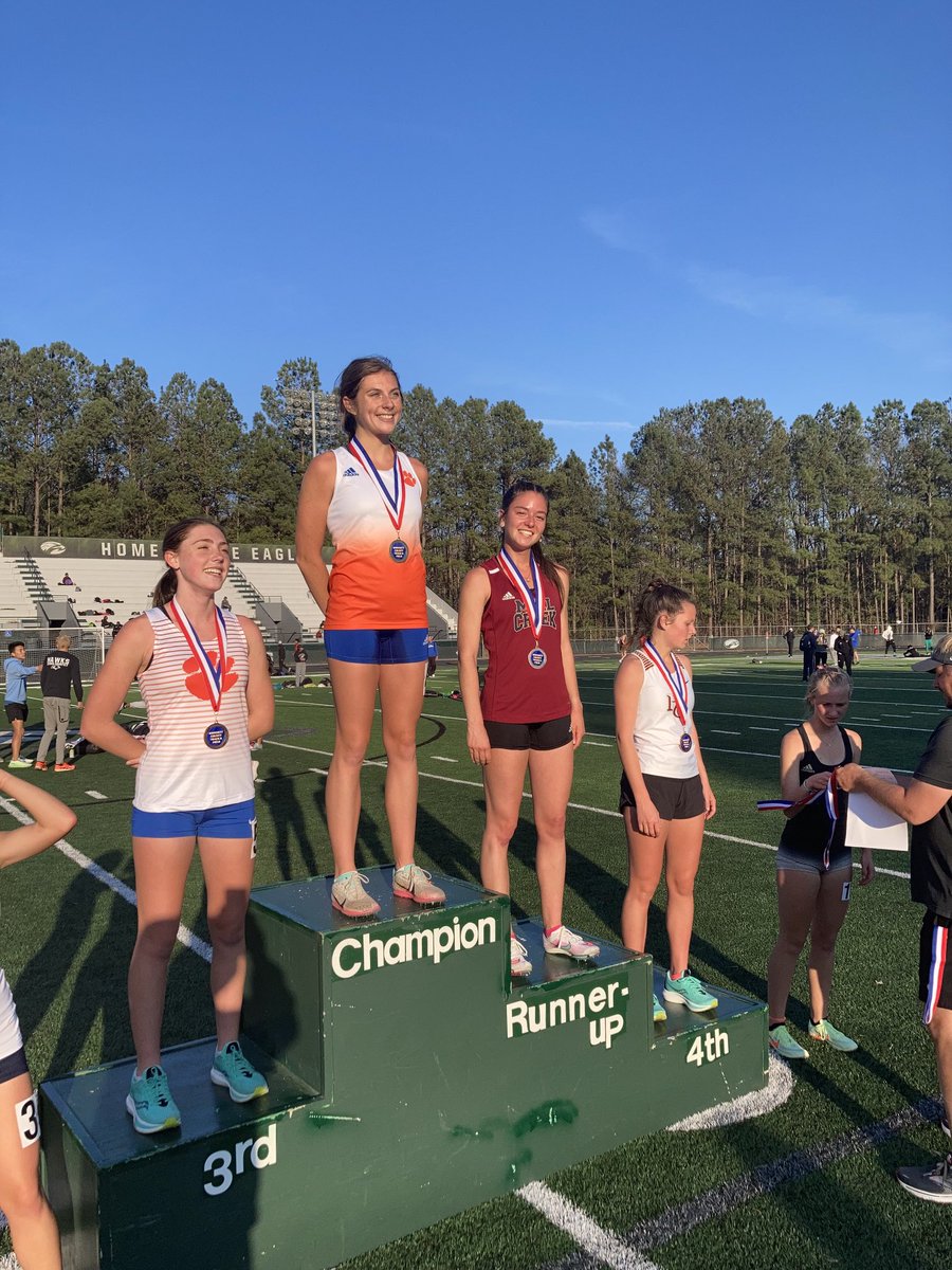 Emily Guy is the 3200m Runner-up at the Gwinnett County Meet today. Go Hawks!