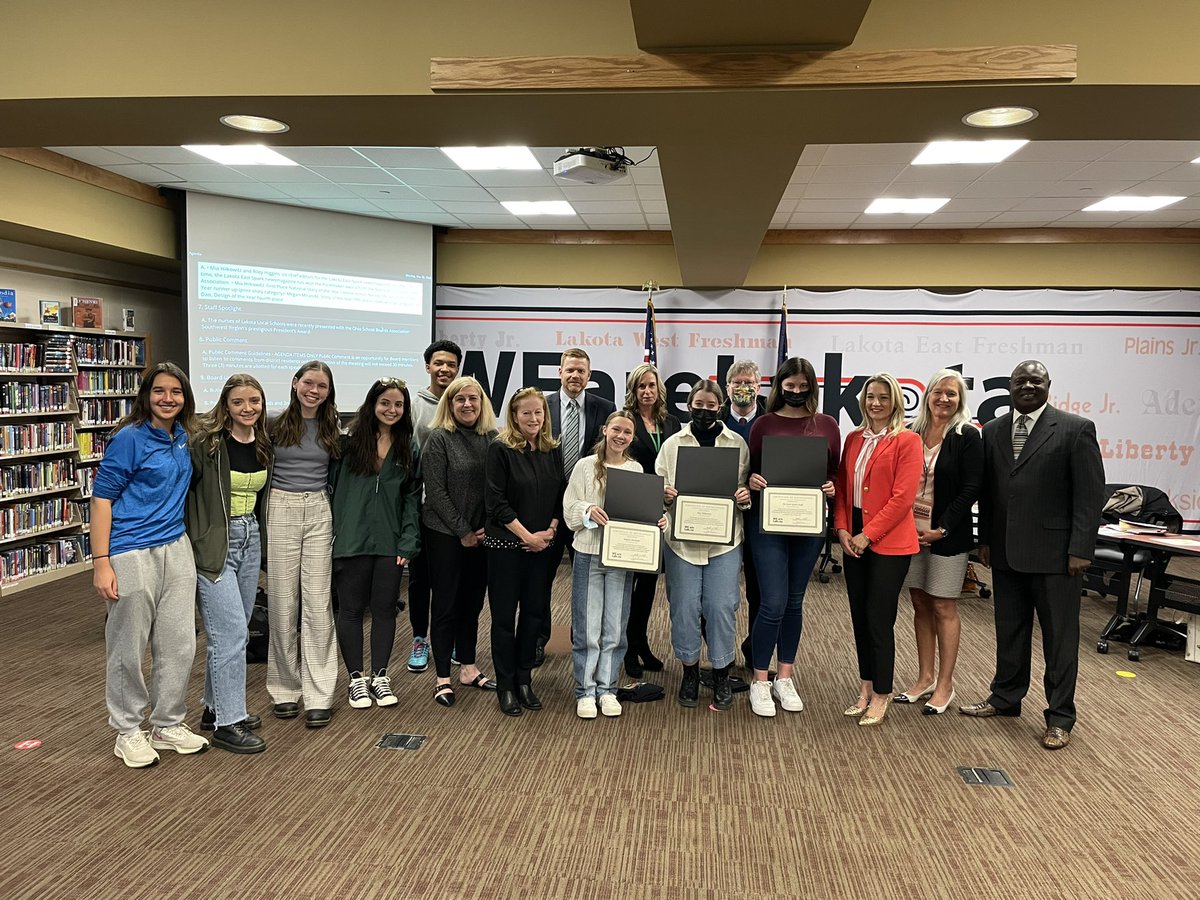 Rob Burnside (@rburn10) on Twitter photo Congratulations to <a href="/EAST_HAWKS/">Lakota East High</a> <a href="/LakotaSpark/">Lakota Spark</a>-recognized by the <a href="/LakotaDistrict/">LakotaLocalSchools</a> Board of Education for their 17th Pacemaker Award for scholastic journalistic excellence! #theEASTway #WEareLakota Congratulations to <a href="/EAST_HAWKS/">Lakota East High</a> <a href="/LakotaSpark/">Lakota Spark</a>-recognized by the <a href="/LakotaDistrict/">LakotaLocalSchools</a> Board of Education for their 17th Pacemaker Award for scholastic journalistic excellence! #theEASTway #WEareLakota