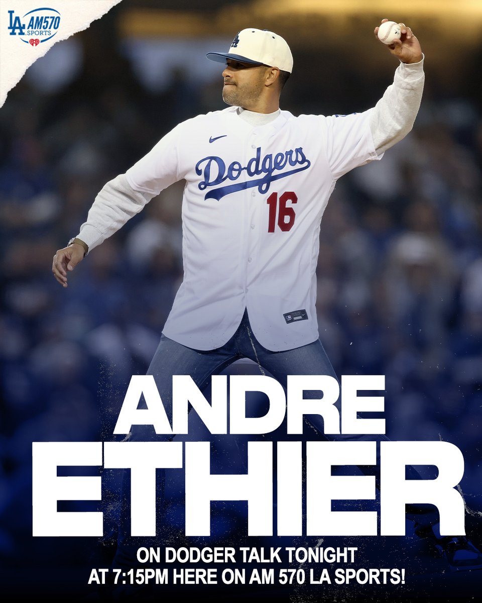 AM570LASports's tweet photo. Tonight, #AndreEthier will join @THEREAL_DV on Dodger Talk at 7:15pm here on @AM570LASports! 

Tune in: https://t.co/psbw6Y3ECn https://t.co/j8wBS7L5kZ