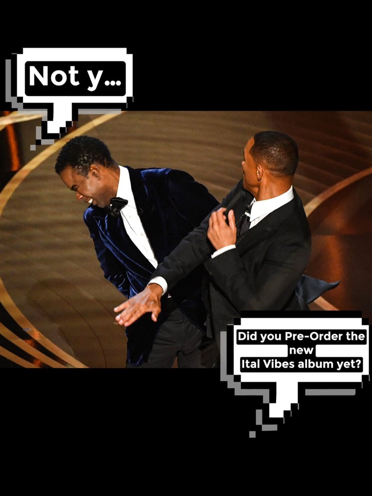Pre-Order available now via the iTunes Store! 💿🚀

 #ItalVibes #NewMusic #PreOrder #iTunesStore #Apple #WillSmith #ChrisRock #Memes
