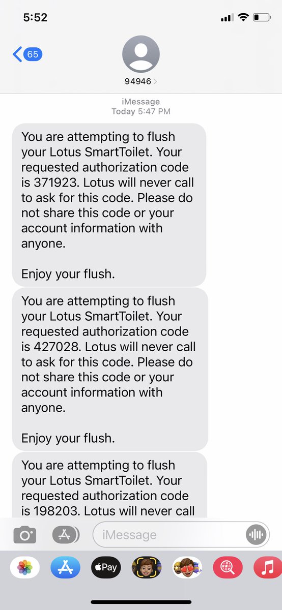atdanwhite's tweet image. Does anyone know how to turn off two-factor authentication on their Lotus SmartToilet? Driving me insane.
