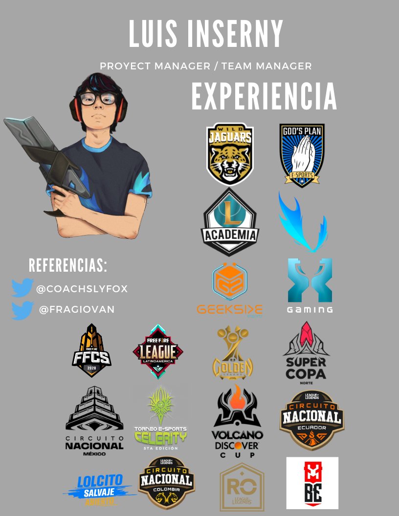 Buenas tardes, me encuentro FA como Proyect Manager o Team Manager para cualquier LVP. 
Agradecería mucho sus RT <3 
Discord: Jackie#5854 o DM