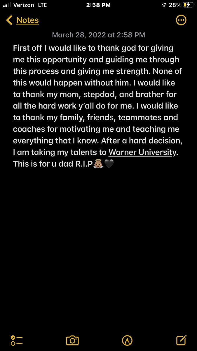 DavionHardy's tweet image. Blessed to announce my commitment to Warner University🦁‼️@WarnerUFootball @coach_pi @CoachTC22 @navarresports @NHSRaidersFB @BLester1993