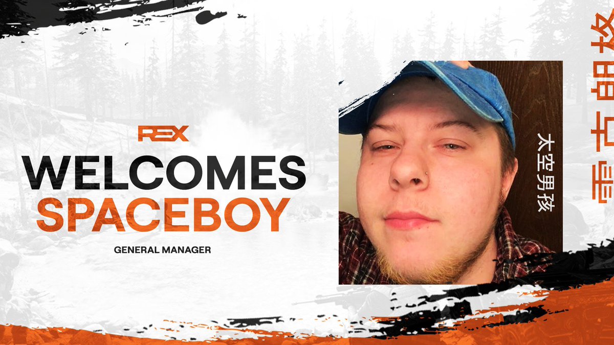 ReXClanGG's tweet photo. Good evening everyone!🌆

We are proud to welcome @SPACEB0YY as our General Manager! 🧡

We are so excited to have SPACEBOY onboard! Expect some bugs things in the near future! 

#WeAreReX ⚫️⚪️🟠 https://t.co/GRPfAuO12u