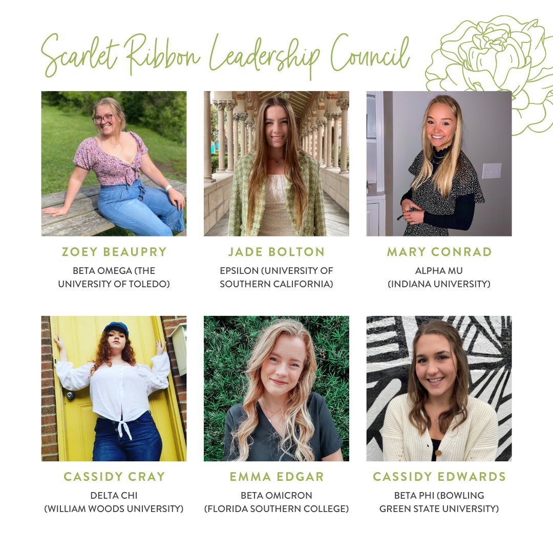 AlphaChiOmegaHQ's tweet photo. Meet the ΑΧΩ Foundation’s 2021-22 Scarlet Ribbon Leadership Council (SLRC), a group of collegiate sisters who serve as ambassadors for the Foundation’s mission, purpose and initiatives. Learn more about the Scarlet Ribbon Society and how to join the SRLC: https://t.co/OHw8ZmSI7H. https://t.co/HXYoxvyGSZ