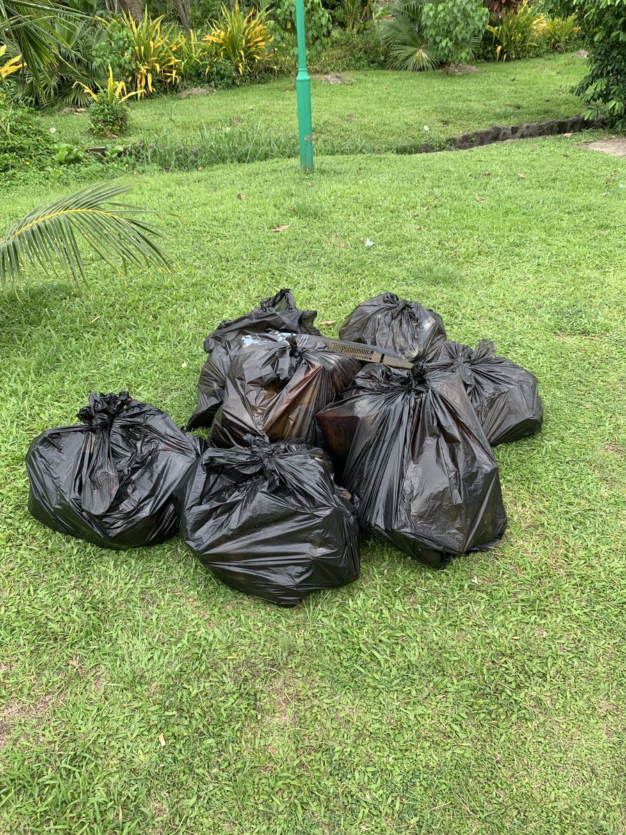 PaulWelsh_UK's tweet photo. And of course we also collected some litter on our @ukinfiji away day. @HMS_Spey @forestry_fiji @IUCN_Oceania #litterrun https://t.co/MI1l75EHKL