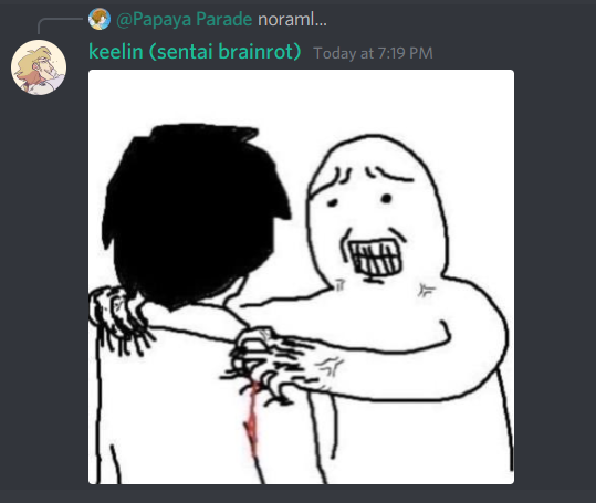 having a completely normal one about kunikidazai on discord 