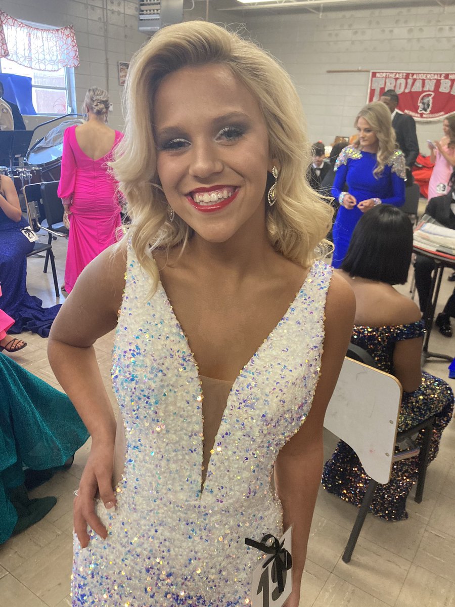 NE_LadyTSoccer's tweet photo. Madilyn Stevens, Lady Trojans Soccer player, is representing in the Beauty and Beau tonight. https://t.co/E8VKGxS048