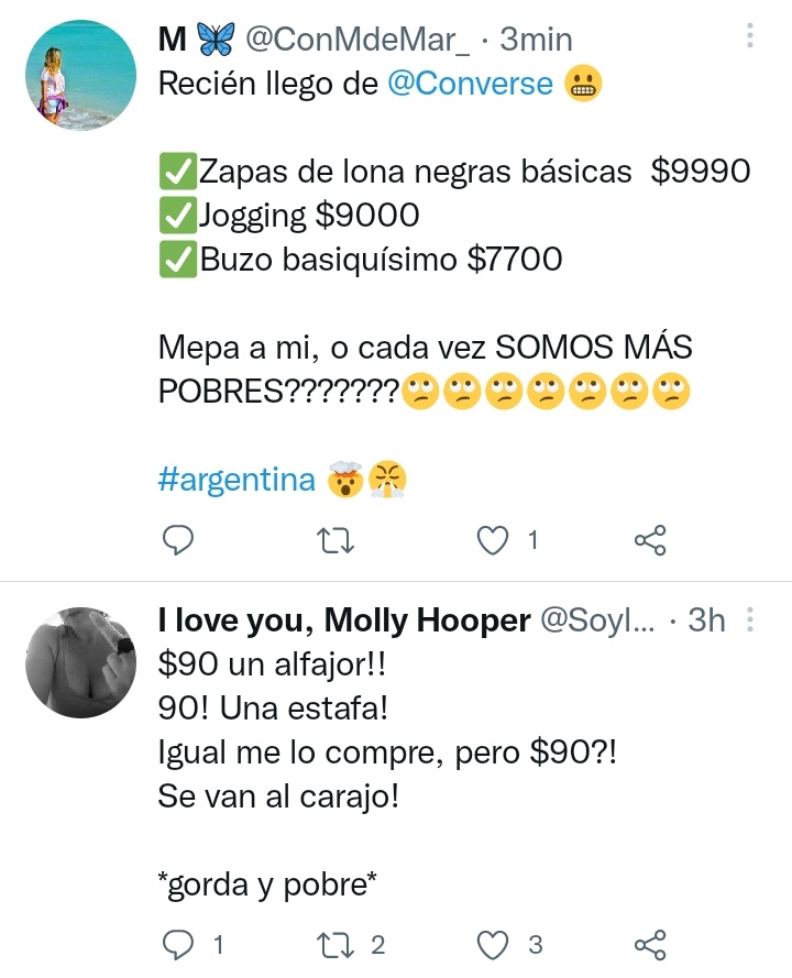 eugeniavz's tweet photo. #combituit de precios en Argentina 
@ConMdeMar_ @SoylaJuje https://t.co/6pZ5Wwb4dS
