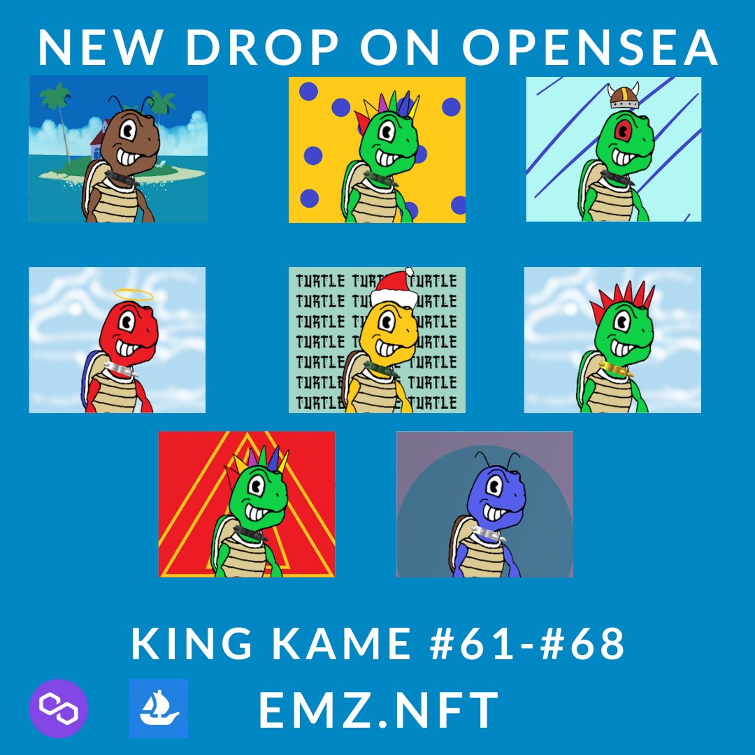emznft's tweet photo. King Kame DROP in #OpenSea! Starting in .002 eth (polygon) Link in bio 
#nft #kingkame #nftcollection #NFTdrop #nfts #nftcommunity https://t.co/J9ytO8auVb