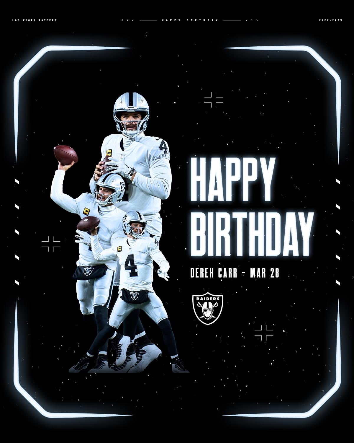 Happy Birthday Derek Carr    Have a great one     