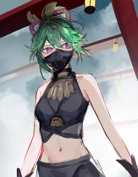 sleeveless,, um (๑•_•๑)
#KukiShinobu #GenshinImpact #原神 