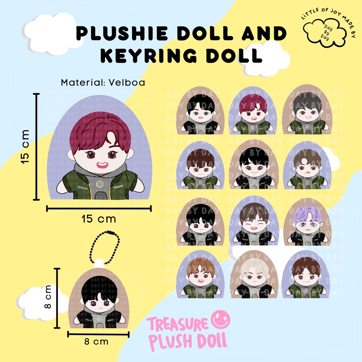 dibidishopp's tweet photo. TREASURE PLUSH DOLL GOODS 👶🏻💎

Bisa langsung order di shopee dibidishopp ya!
🔗 Link shopee: https://t.co/3d5J9Euxnh

💵 Pricelist:
❇️ Plushie Doll (💰40rb) 
❇️ Keyring Doll (💰30rb)
❇️ Standee 2in1 (💰39rb)
❇️ Mini Keyring (💰27rb)
❇️ Sticker (💰15rb) https://t.co/NnYr9VeT2W