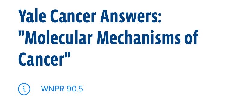 KleinLab_Yale (@ewaldssphere) on Twitter photo Please check out the latest Yale Cancer Answer podcast that aired on WNPR last night. Great to share my career path and our latest findings on neuroblastoma cancer signaling.
Play podcast m.yale.edu/x377
via <a href="/YaleCancer/">Yale Cancer Center</a>, <a href="/ewaldssphere/">KleinLab_Yale</a>, <a href="/CancerYale/">Yale Cancer Biology Institute</a>, <a href="/YaleWestCampus/">Yale West Campus</a> Please check out the latest Yale Cancer Answer podcast that aired on WNPR last night. Great to share my career path and our latest findings on neuroblastoma cancer signaling.
Play podcast m.yale.edu/x377
via <a href="/YaleCancer/">Yale Cancer Center</a>, <a href="/ewaldssphere/">KleinLab_Yale</a>, <a href="/CancerYale/">Yale Cancer Biology Institute</a>, <a href="/YaleWestCampus/">Yale West Campus</a>